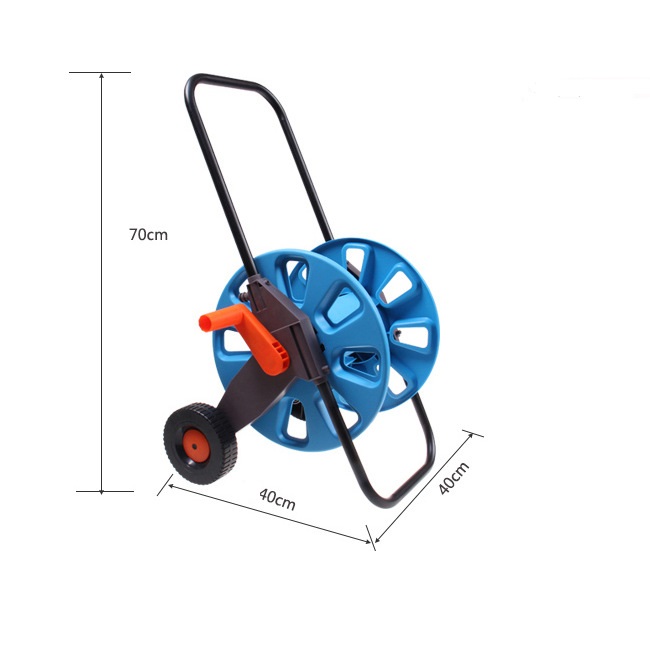 Khung lô cuốn ống nước, khung lô cuốn dây tưới có bánh xe AK-803, Cuốn từ 10m đến 30m ống phi 16 đến phi 20.