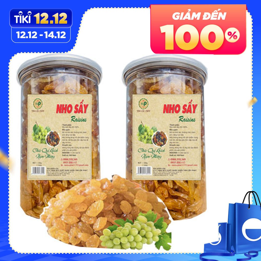 NHO VÀNG SẤY KHÔ TÂN LỘC PHÁT COMBO 2 HŨ - MỖI HŨ 500G