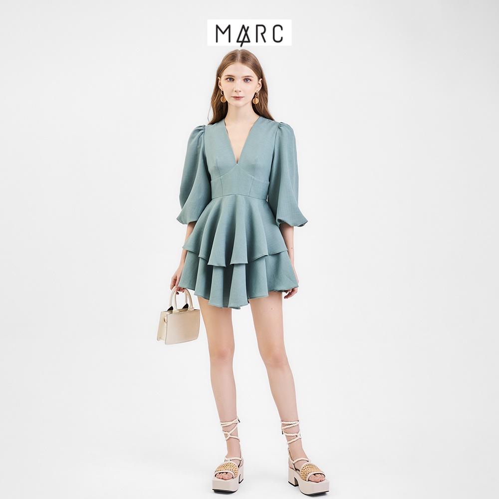 Đầm nữ MARC FASHION tay lửng cổ tim 2 tầng FANH052922