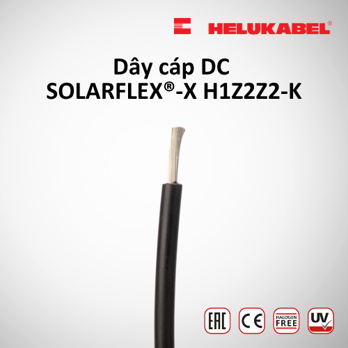 Dây cáp DC HELUKABEL SOLARFLEX-X H1Z2Z2-K | Black | 1 x 4 mm²