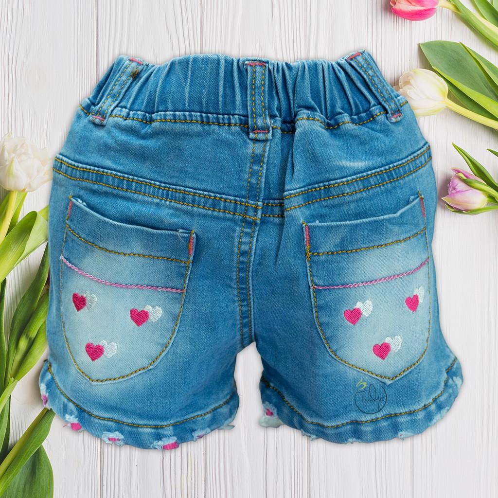 Quần short jean thêu