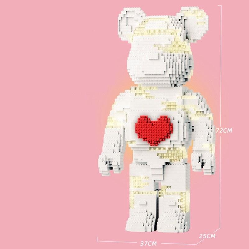 Xếp hình Gấu BearBrick 70cm - 73cm Đồ chơi Xếp hình lắp ráp mô hình cỡ lớn BearBrick ironman SavaKids