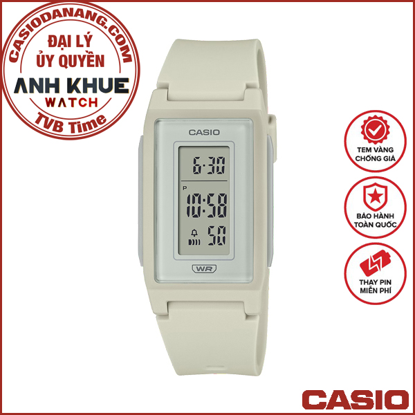 Đồng hồ nữ dây nhựa Casio Standard chính hãng Anh Khuê LF-10WH-8DF