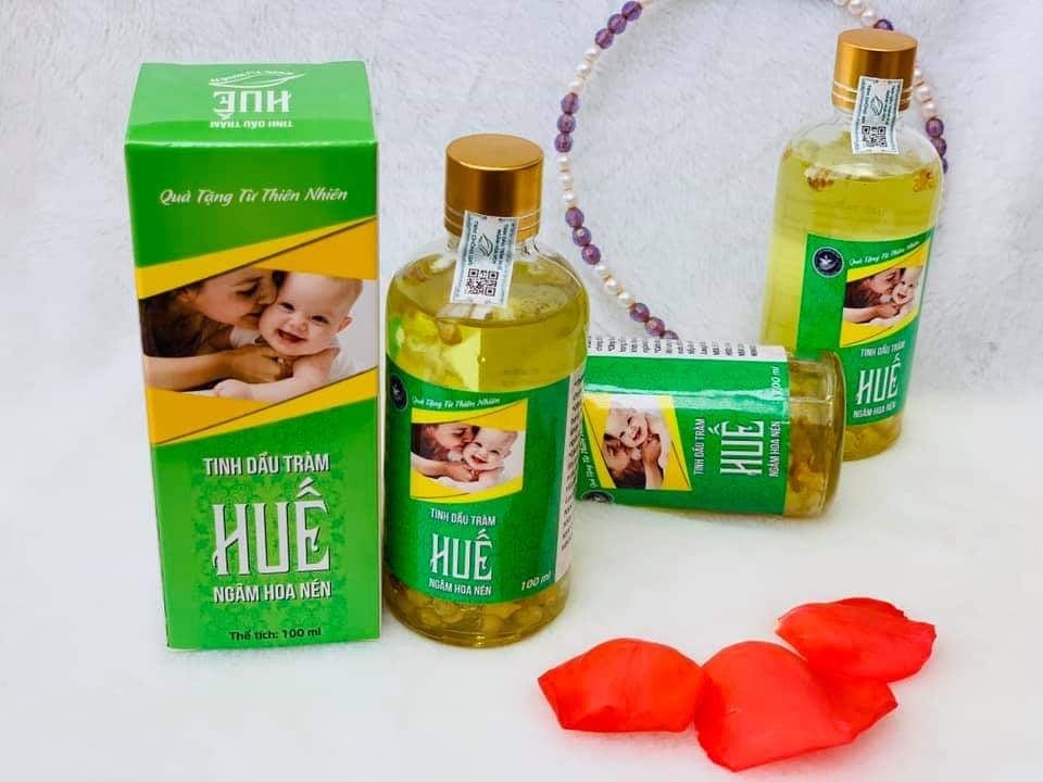 Tinh Dầu Tràm Huế- Hoa nén Nguyên Chất Kháng Khuẩn ,Sát Khuẩn ,Giữ Ấm Cơ Thể Chai 100ml Cho Cả Bé Và Cả Gia Đình