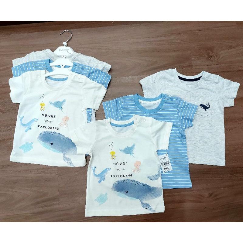 Set 3 áo phông bé trai hình cá heo matalan chính hãng săn sale