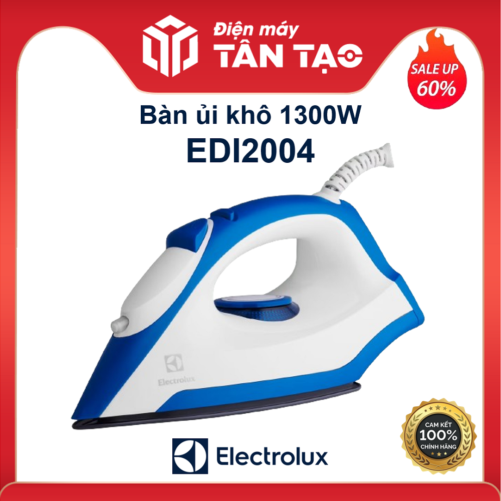 Bàn ủi Khô Electrolux EDI2004 - Trắng Xanh - Hàng chính hãng