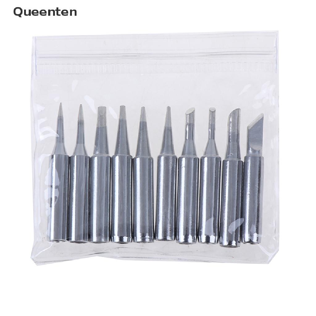 Queenten 10pcs constant-temperature common solder soldering iron tip for 900m 963 station VN