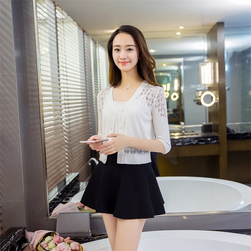 Hình ảnh Áo len nữ cardigan kiểu dáng Hàn Quốc dễ thương AO37 Free size