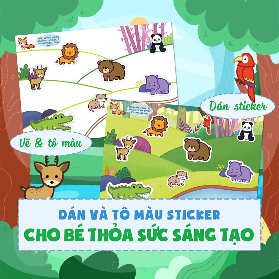 Sách DINO tập vẽ - 4 bước vẽ đơn giản Động Vật