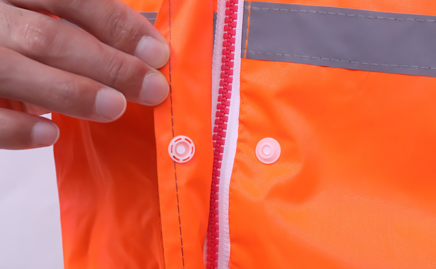 Bộ quần áo mưa cao cấp màu cam có vệt phản quang chống nước tuyệt đối AMB04