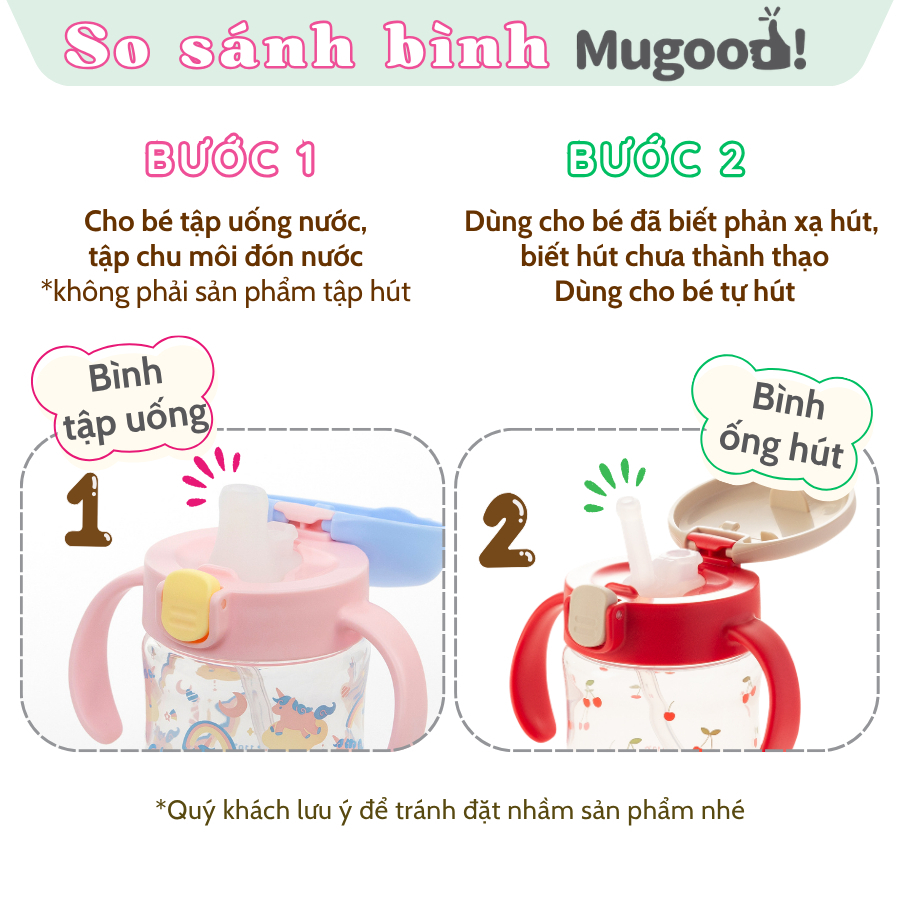 Bình tập uống nước RICHELL Nhật MUGOOD bước 1 | Baby