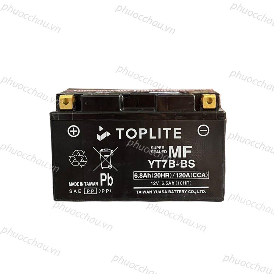 Ắc quy xe moto Toplite YT7B-BS 12V - 6.5AH, dùng cho Yamaha BWS 125 (Zuma, MBK Booster)