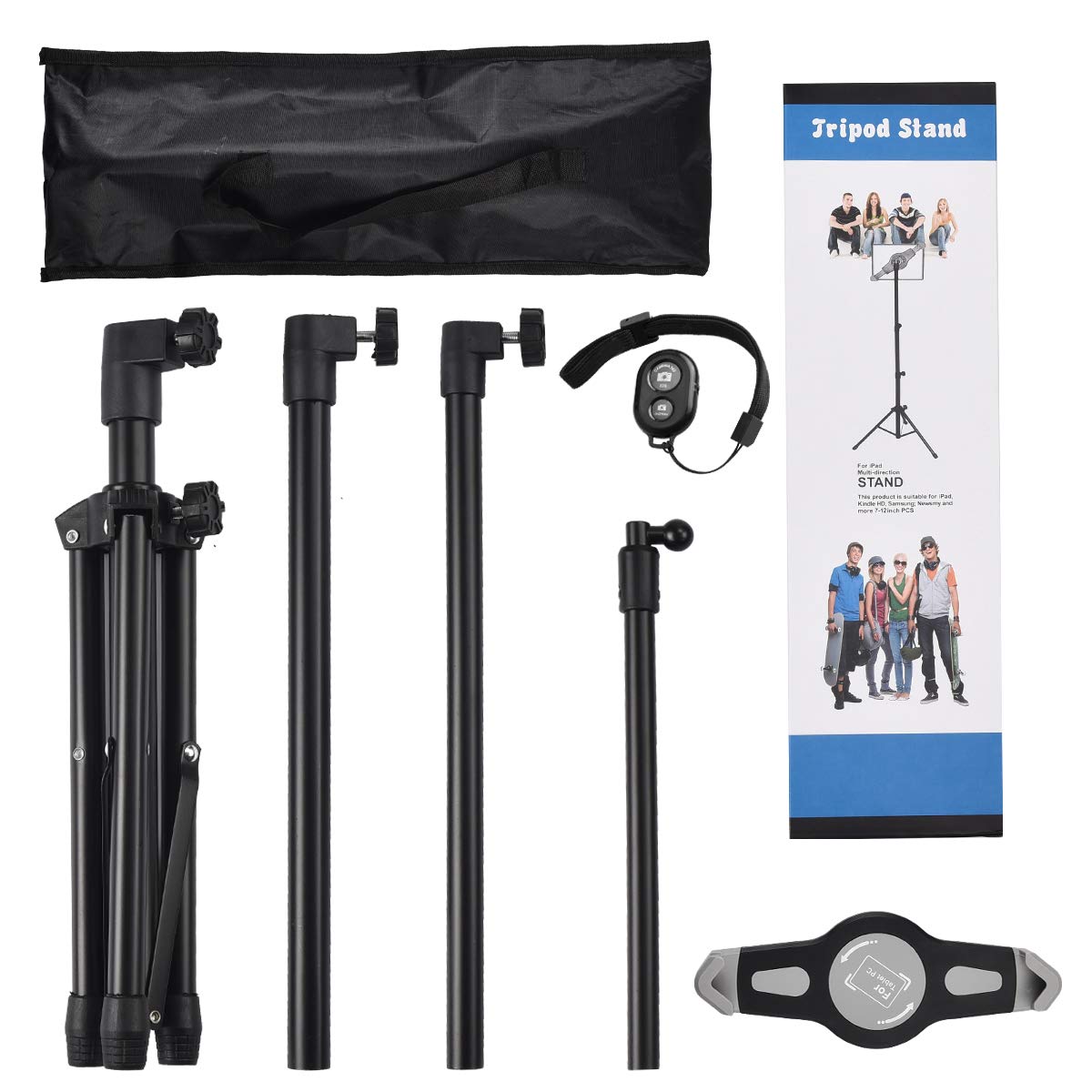 Chân Đế Tripod Cho Máy Tính Bảng iPad Mini Air 7-12" Gắn Sàn Giá Đỡ Có Thể Điều Chỉnh 360°