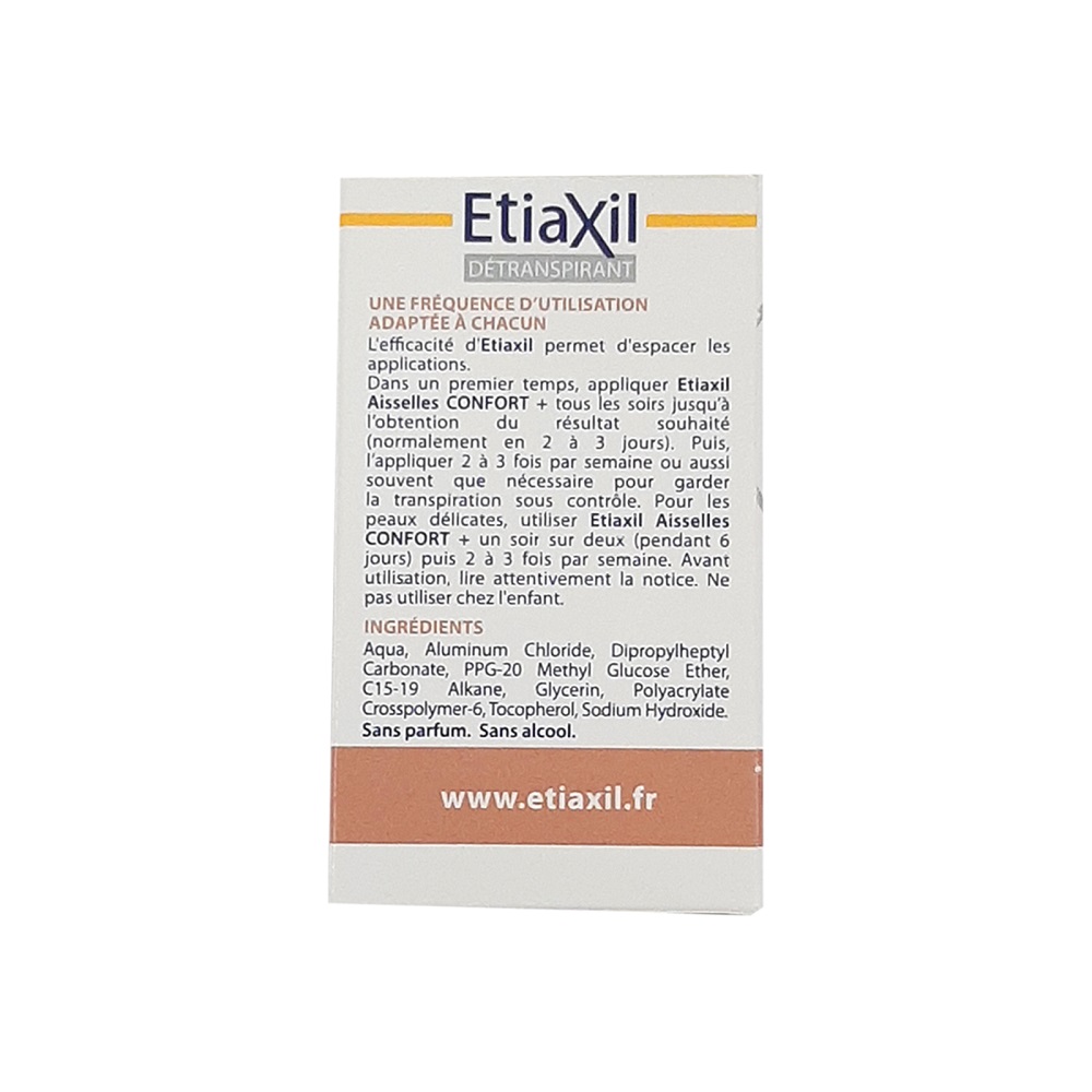 Lăn Khử Mùi ETIAXIL Détranspirant Traitement Confort+ Aisselles Peaux Sensibles 15ml (Dành Cho Da Siêu Nhạy Cảm) + Tặng 1 Móc Khóa Nhựa 2 Mặt