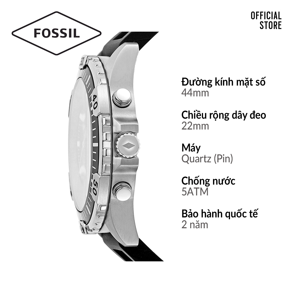 Đồng hồ nam FOSSIL Garret dây silicone FS5624 - màu đen