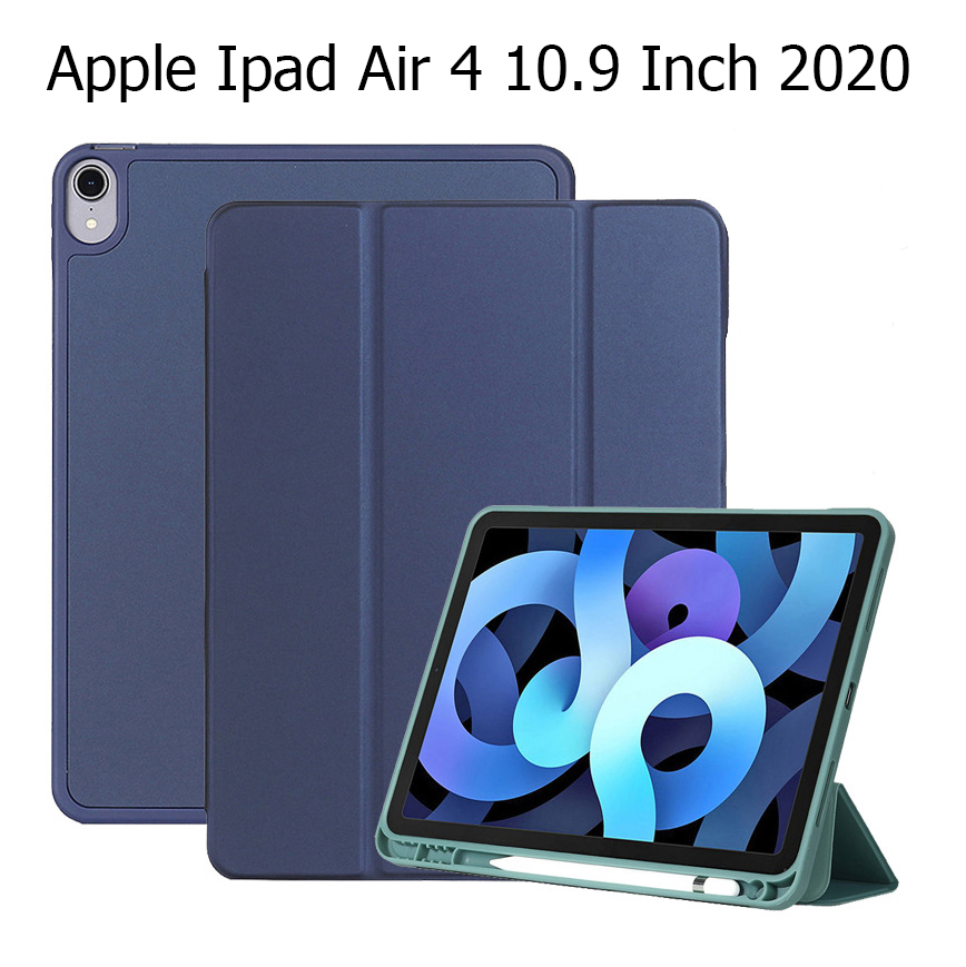 Bao Da Cover Dành Cho Apple Ipad Air 4 10.9 Inch 2020 Có Khe Cho Apple Pencil Hỗ Trợ Smart Cover