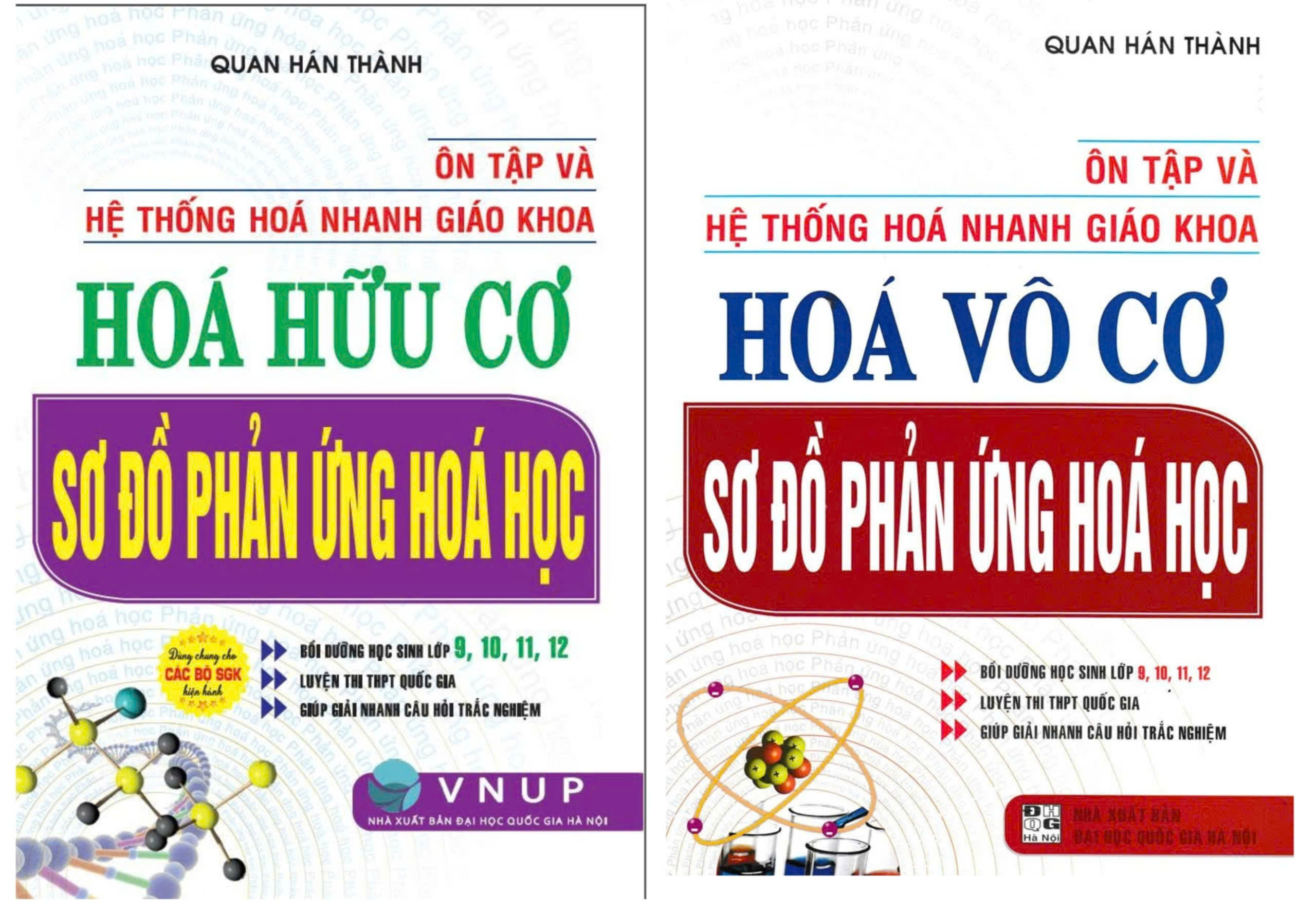 COMBO ÔN TẬP VÀ HỆ THỐNG HÓA NHANH GIÁO KHOA HÓA HỮU CƠ  HÓA VÔ CƠ SƠ ĐỒ PHẢN ỨNG HÓA HỌC BỘ 2 CUỐN - HA