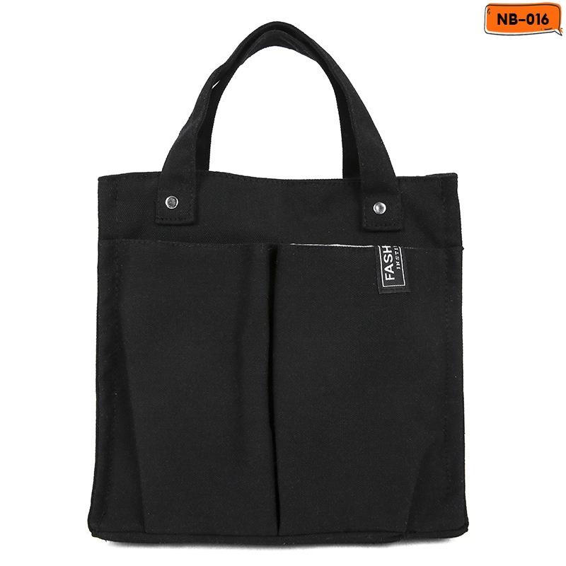 Túi Vải Canvas Đeo Chéo Unisex Nhiều Ngăn Size A4 Đựng Vừa Tất Cả Các Loại Tạp Chí Sách Vở Nhiều Màu NB-016