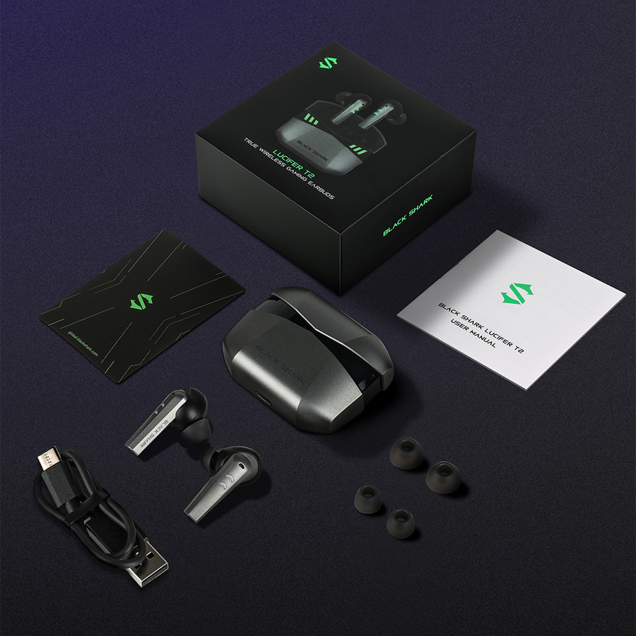 [Hàng Chính Hãng] Tai nghe Gaming Bluetooth TWS Xiaomi Black Shark Lucifer T2 độ trễ cực thấp 45Ms