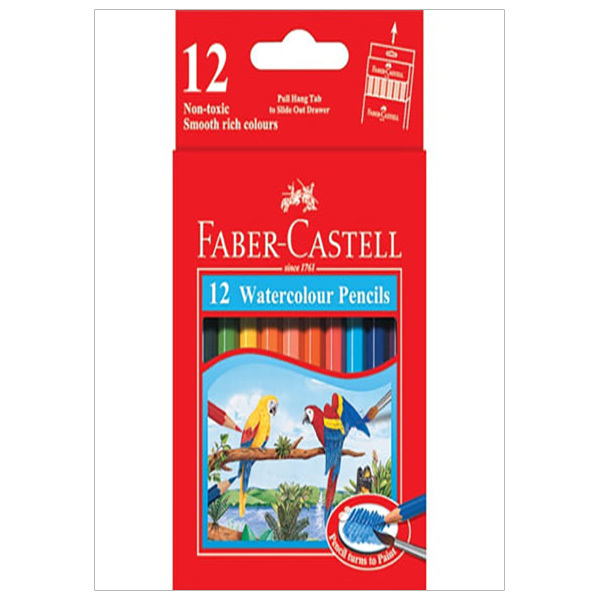 Faber-Castell-114461-Chì Màu Nước Parrot - 12 Màu Ngắn