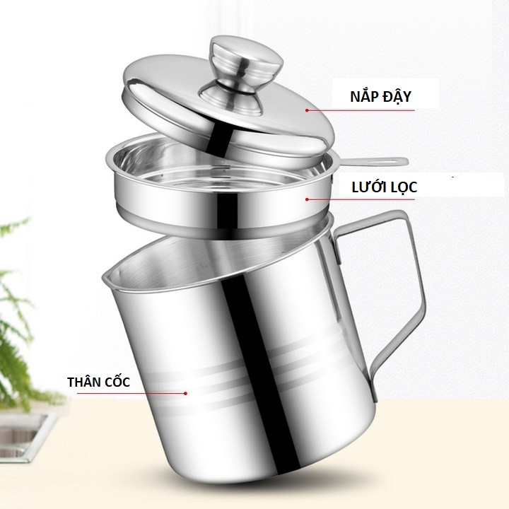 Ca lọc dầu inox tiện dụng