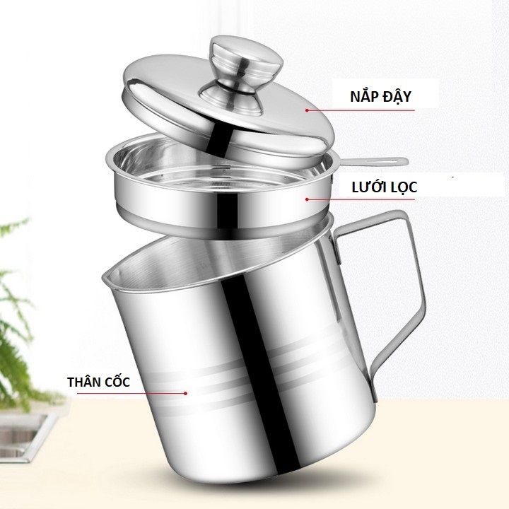 Ca lọc dầu inox tiện dụng