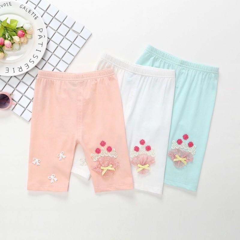 (minqate) Set 3 Quần Legging Lửng Cho Bé Gái Cực Xinh Hàng Quảng Châu Cao Cấp