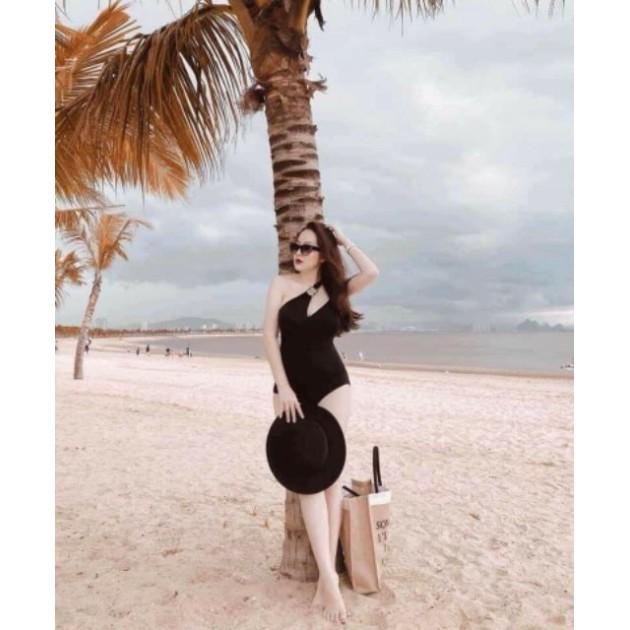 freeship Bikini liền đen lệch vai siêu đẹp mới nhất ( Ảnh chụp thật 100%)