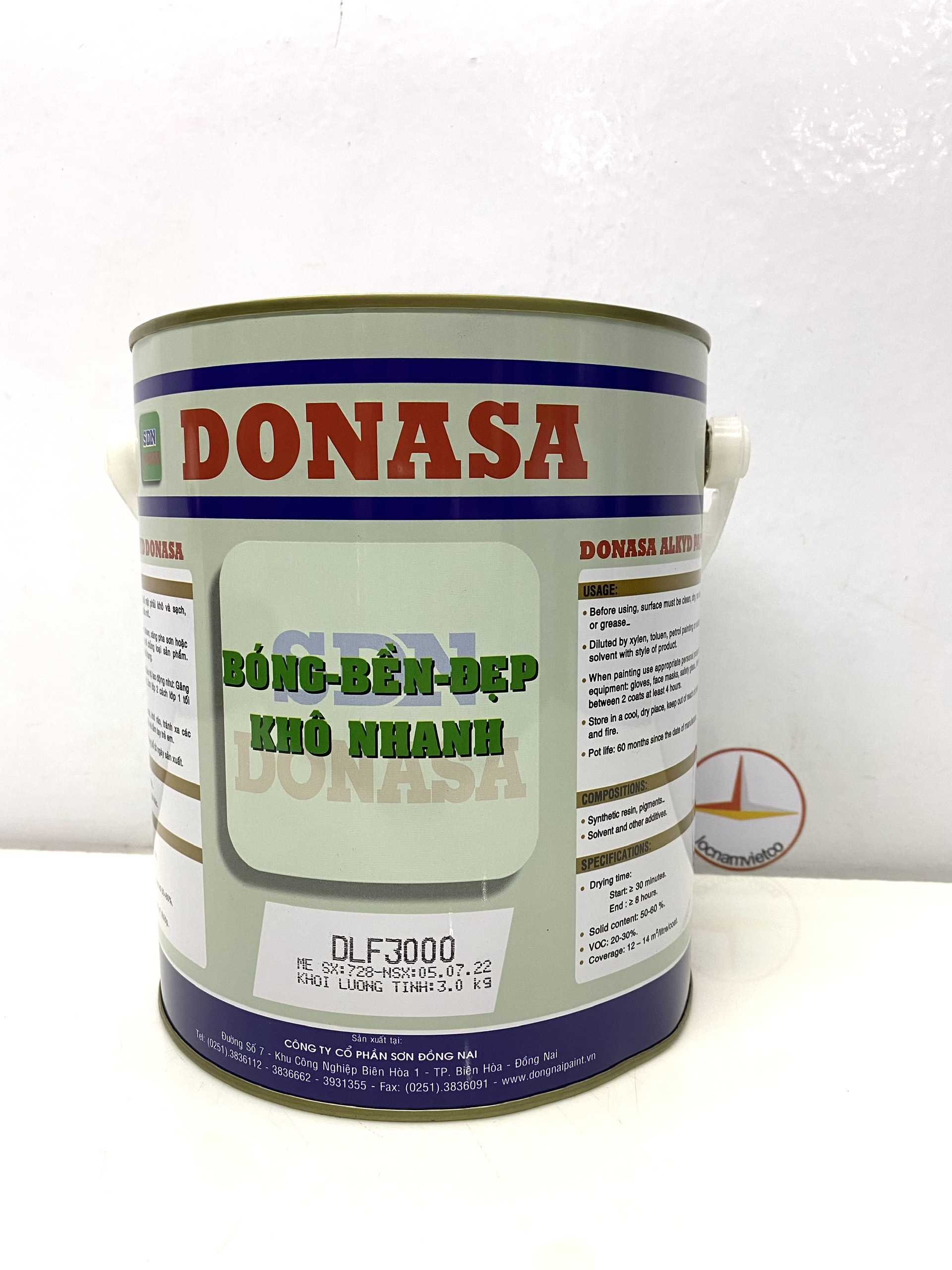 Sơn dầu Đồng Nai Donasa màu xám 3000 3kg _ DLF 3000