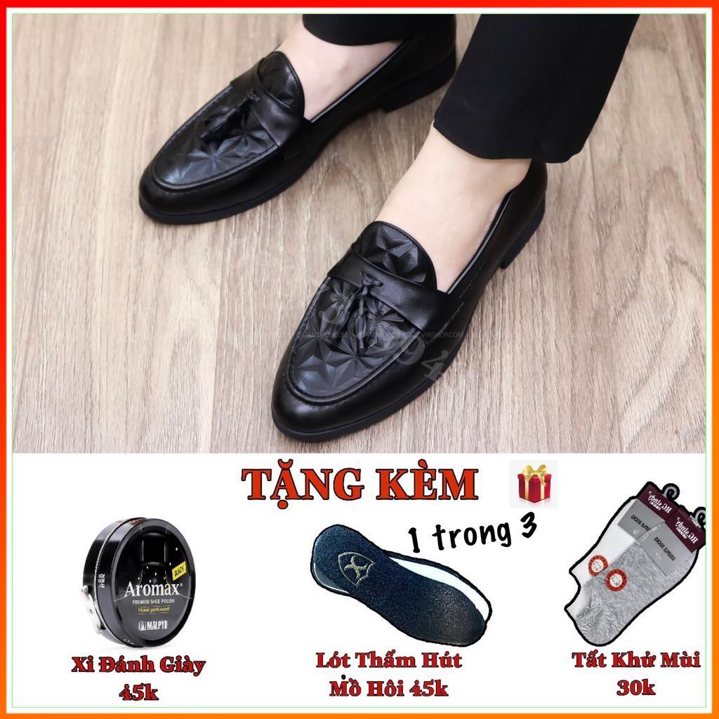 Giày Da Nam Bền Đẹp Gía Rẻ In 3D Thời Trang Có Chuông - Mã G012 chuông