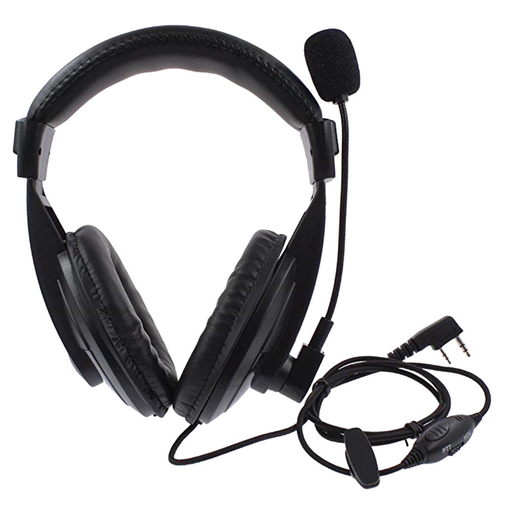 Professional Noise Cancelling Overhead Headsets Headphones For 2Pin Baofeng