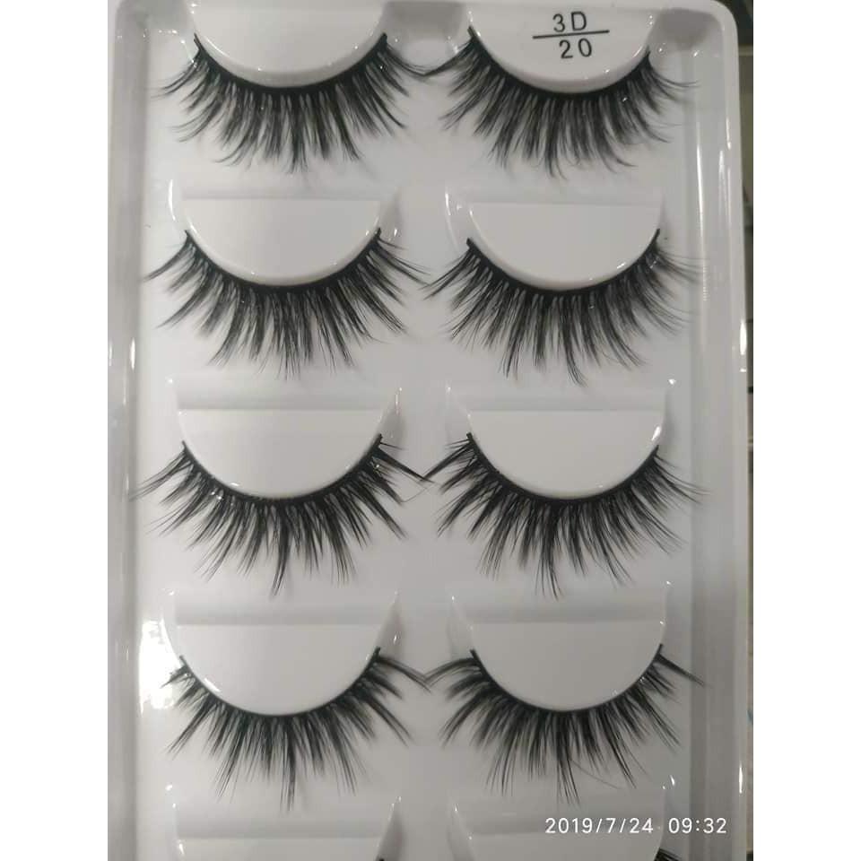 Mi giả 3D 5 Cặp Mã 20 Dày Dành Cho Mẫu Chụp CÓ VIDEO HÀNG THẬT DO SHOP TỰ QUAY