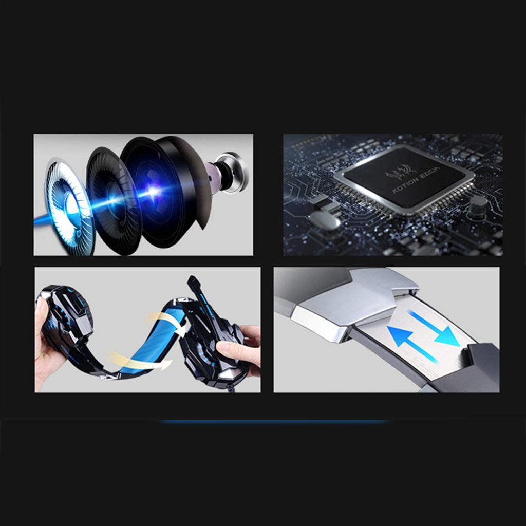 3.5mm Gaming Headset Headphones Mic For PC Laptop Desktop