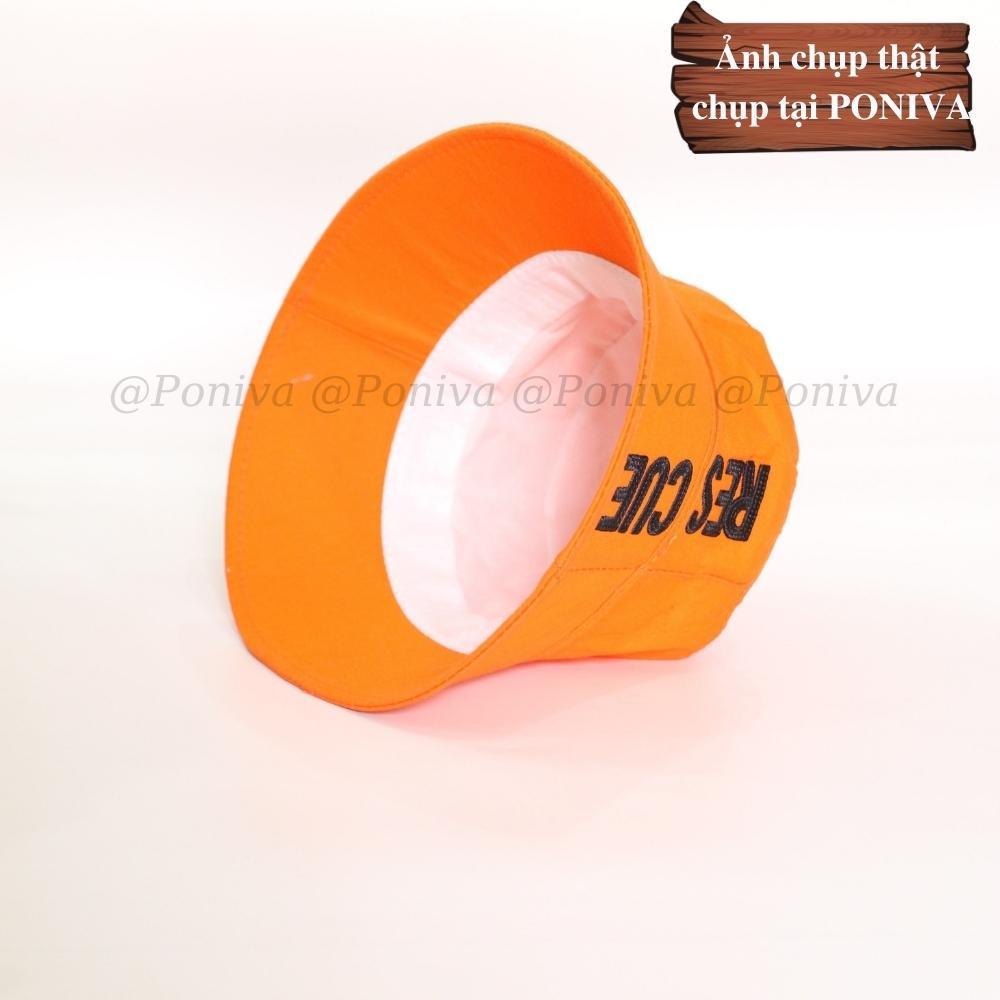 Mũ bucket ️ Nón tai bèo vành cụp thêu chữ RESCUE form unisex BK091 chất kaki cao cấp Ulzzang Thời trang PONIVA siêu hot