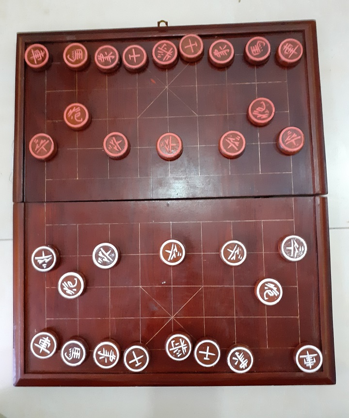 Quân cờ tướng bằng gỗ nhãn cao cấp