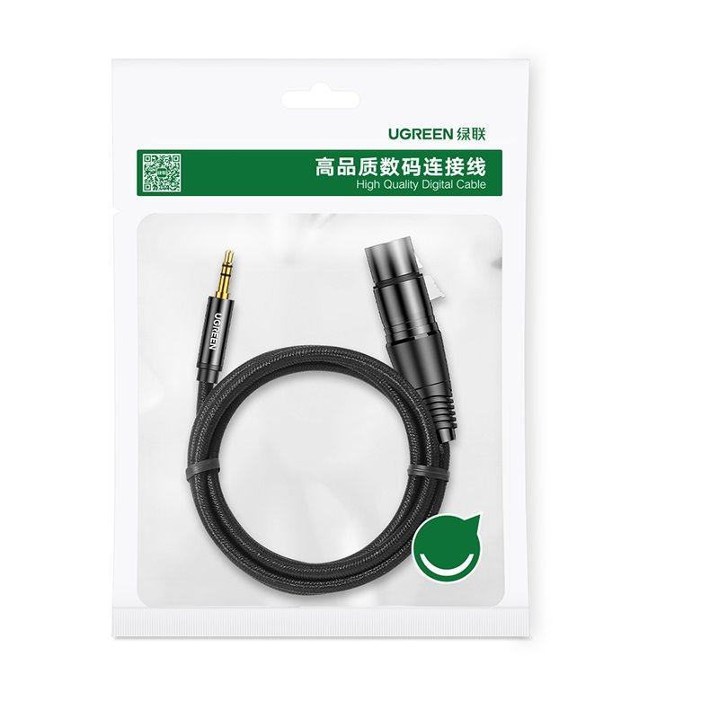 Ugreen UG20244AV182TK 2M Màu đen Cáp âm thanh 3.5 sang Xlr - HÀNG CHÍNH HÃNG