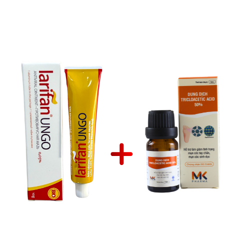 Combo Larifan và Acid Triclooacetic TCA 50% Hỗ trợ loại bỏ sùi mào gà