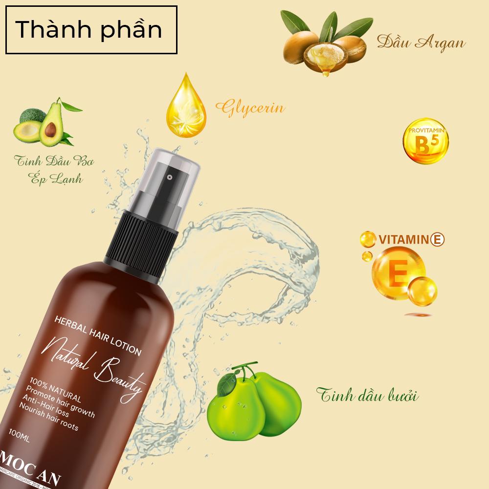 [BN100] Tinh Dầu Bưởi Xịt Tóc Natural Beauty [100ML] Mộc Ân Haircare