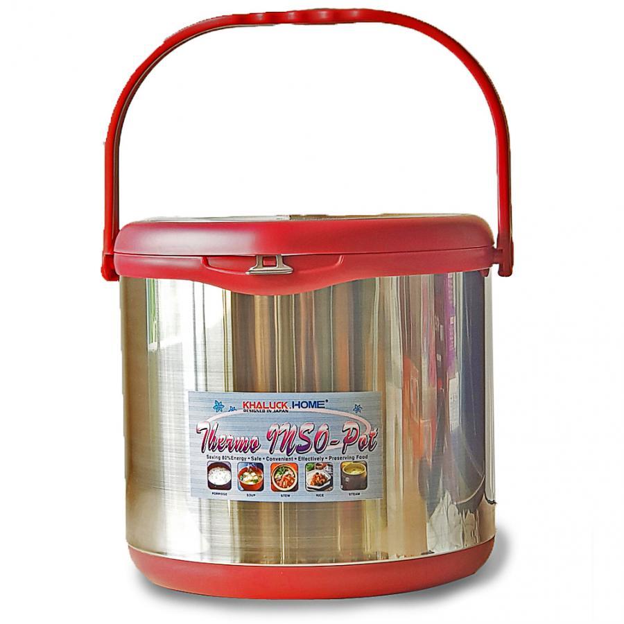 Nồi Ủ 6L Inox 304 Khaluck.Home 2 Tầng Lòng Nồi Đun Được Trên Mọi Loại Bếp Trang Bị Quai Xách Tiện Lợi -KL-711