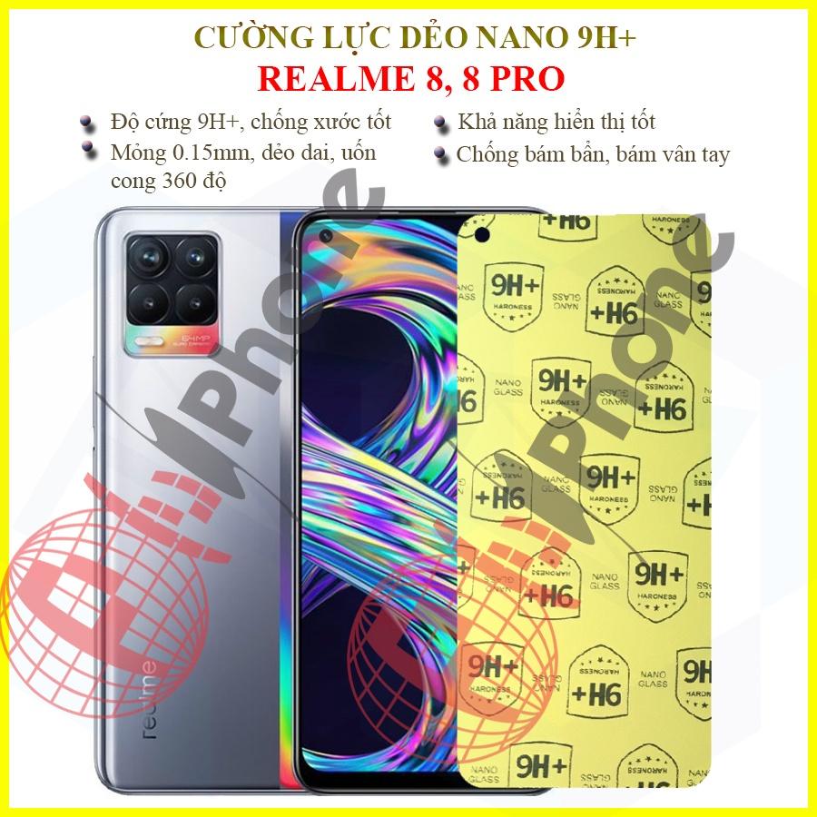 Dán cường lực dẻo nano  dành cho Realme 8, Realme 8 Pro