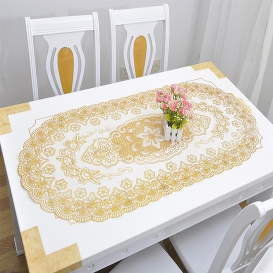 Khăn trải bàn kích thước 60x120cm, ren hoa cao cấp