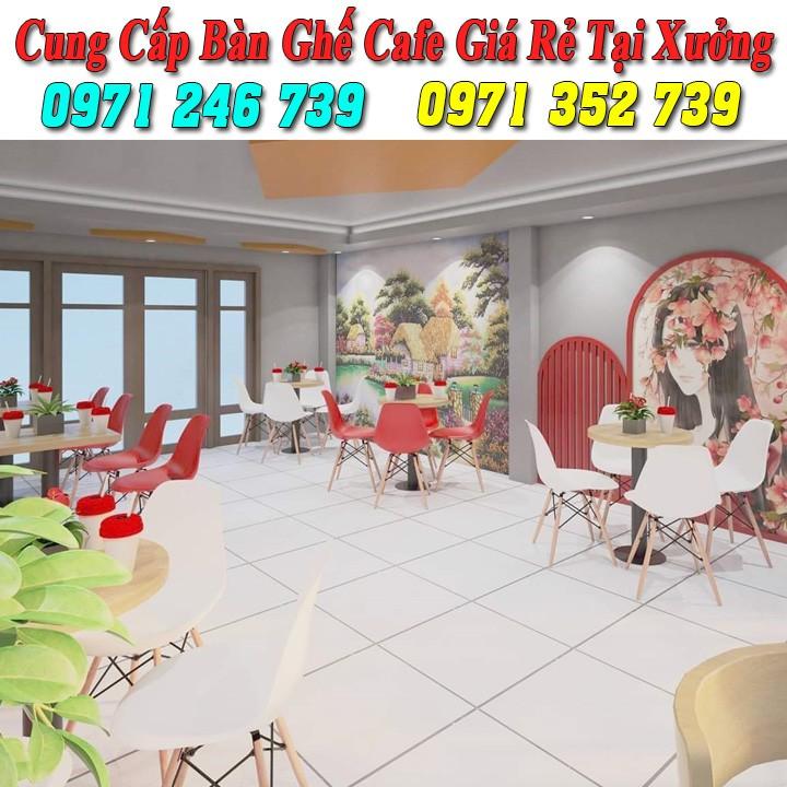 Ghế nhựa chân gỗ - ghế cafe -