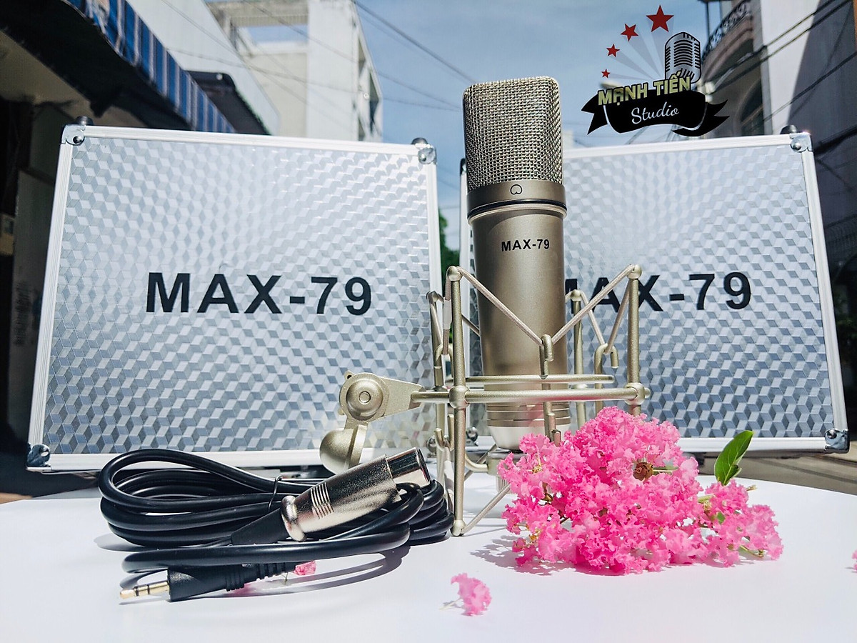 Combo thu âm, livestream Micro Max 79, Mixer Max 68 Pro - Kèm full phụ kiện kẹp micro, màng lọc, tai nghe, giá đỡ ĐT, dây canon, dây livestream - Hỗ trợ thu âm, karaoke online chuyên nghiệp - Hàng nhập khẩu