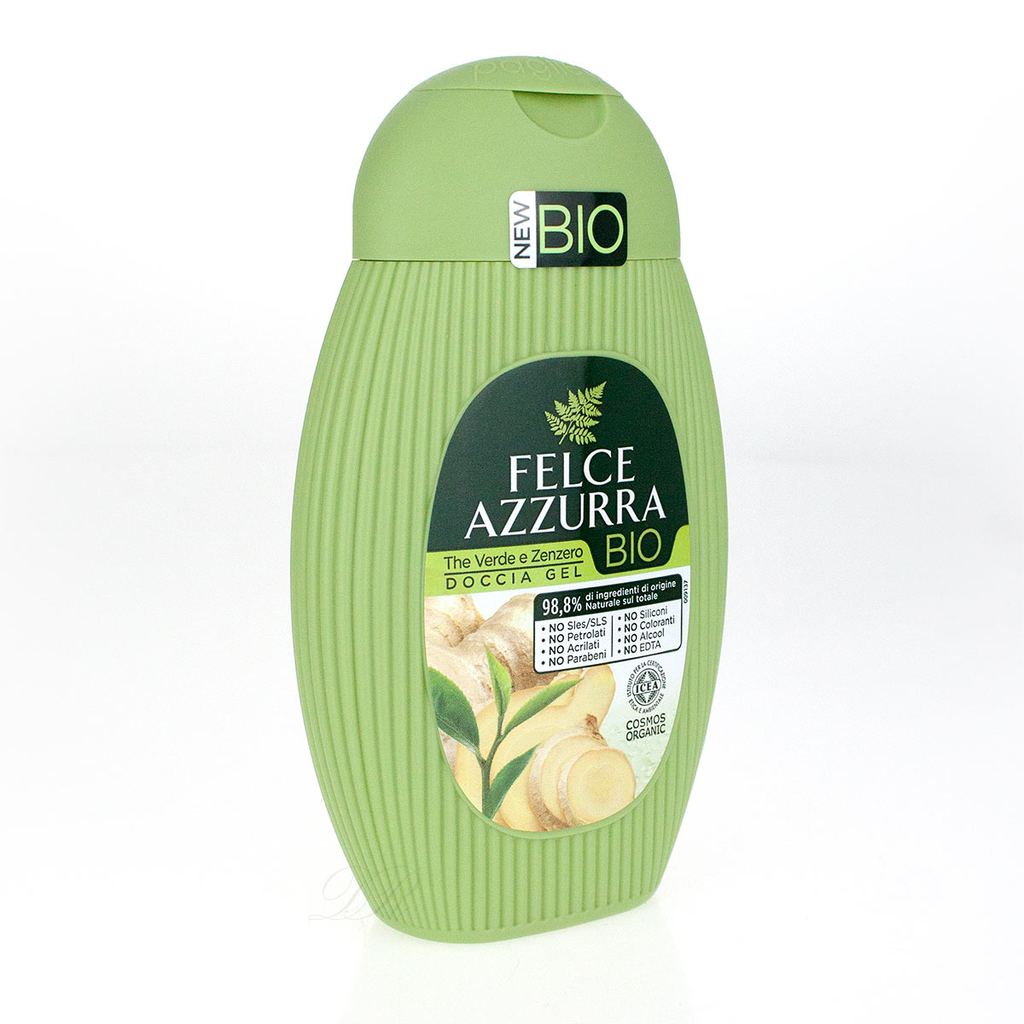 Sữa tắm hữu cơ Felce Azzurra Bio Ý chiết xuất trà xanh và gừng 250ml