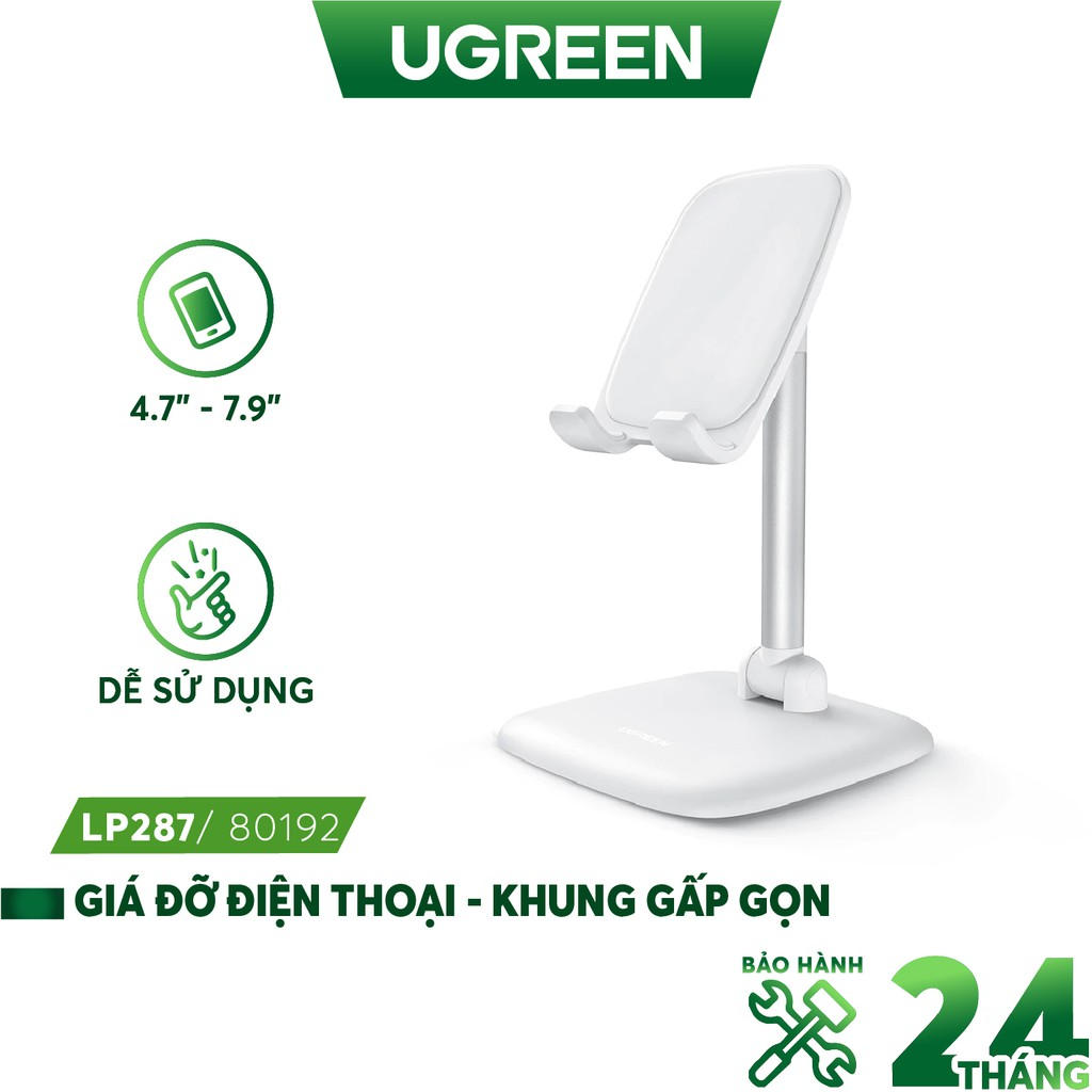 Giá đỡ điện thoại UGREEN LP287 - Khung gấp gọn, đệm silicol cao cấp - Hàng nhập khẩu chính hãng