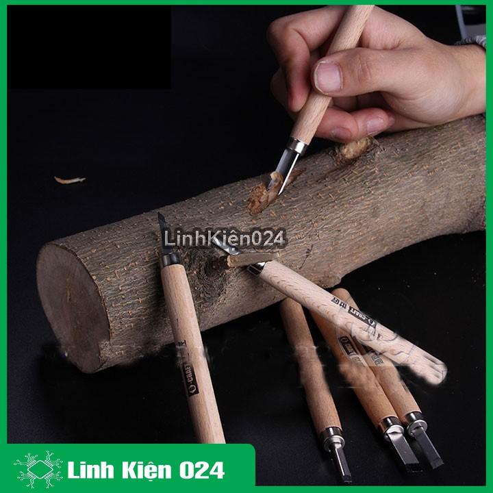 Bộ Dao Tiện Cán Gỗ 6 Chiếc