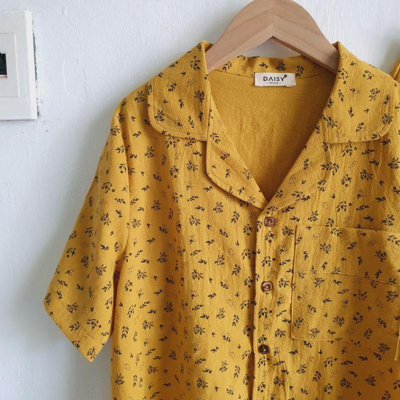 Pyjama đùi thô đũi vàng bông