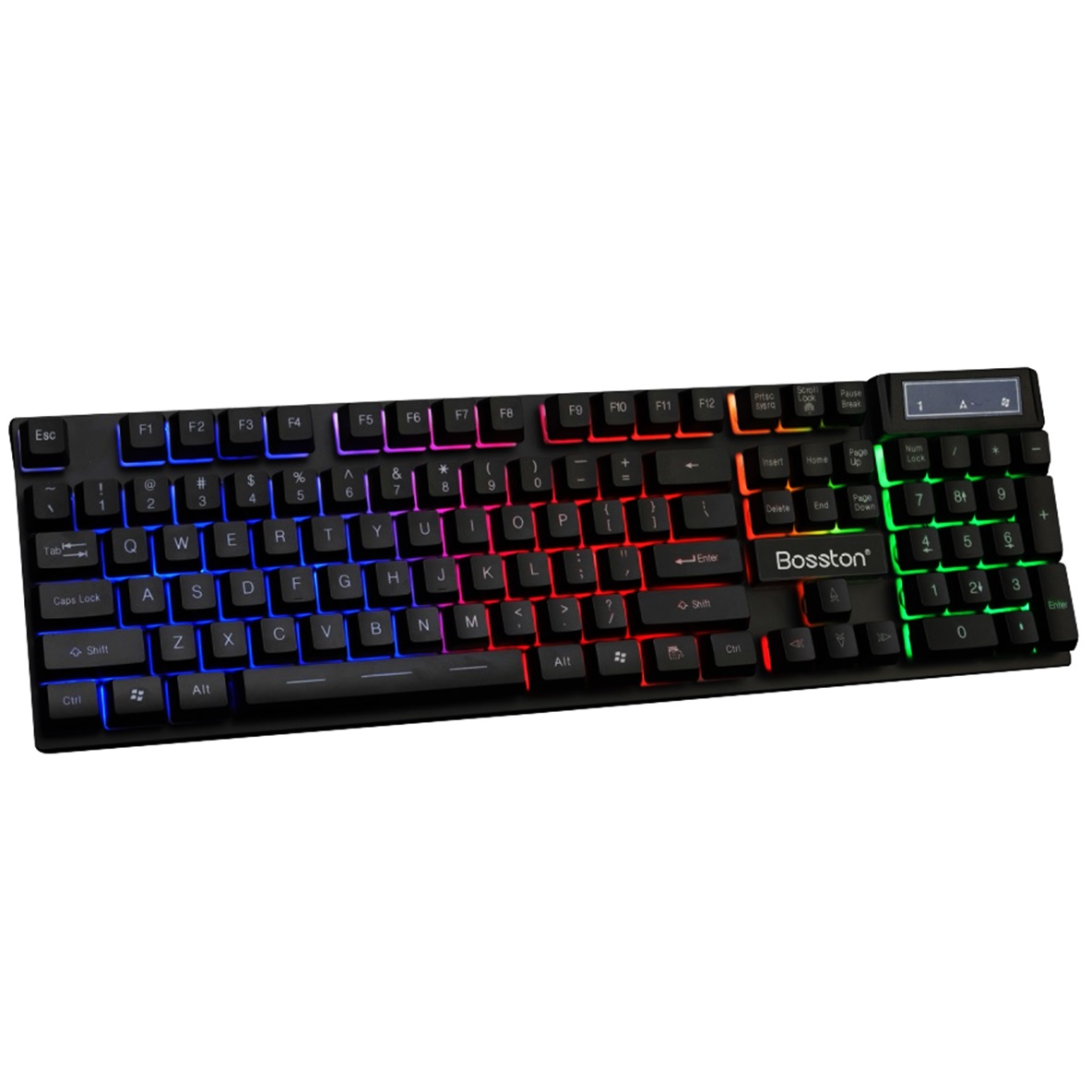 Bàn Phím Giả Cơ Keyboads Gaming Bosston 803 Đèn Led Cực Ngầu - Hàng Nhập Khẩu