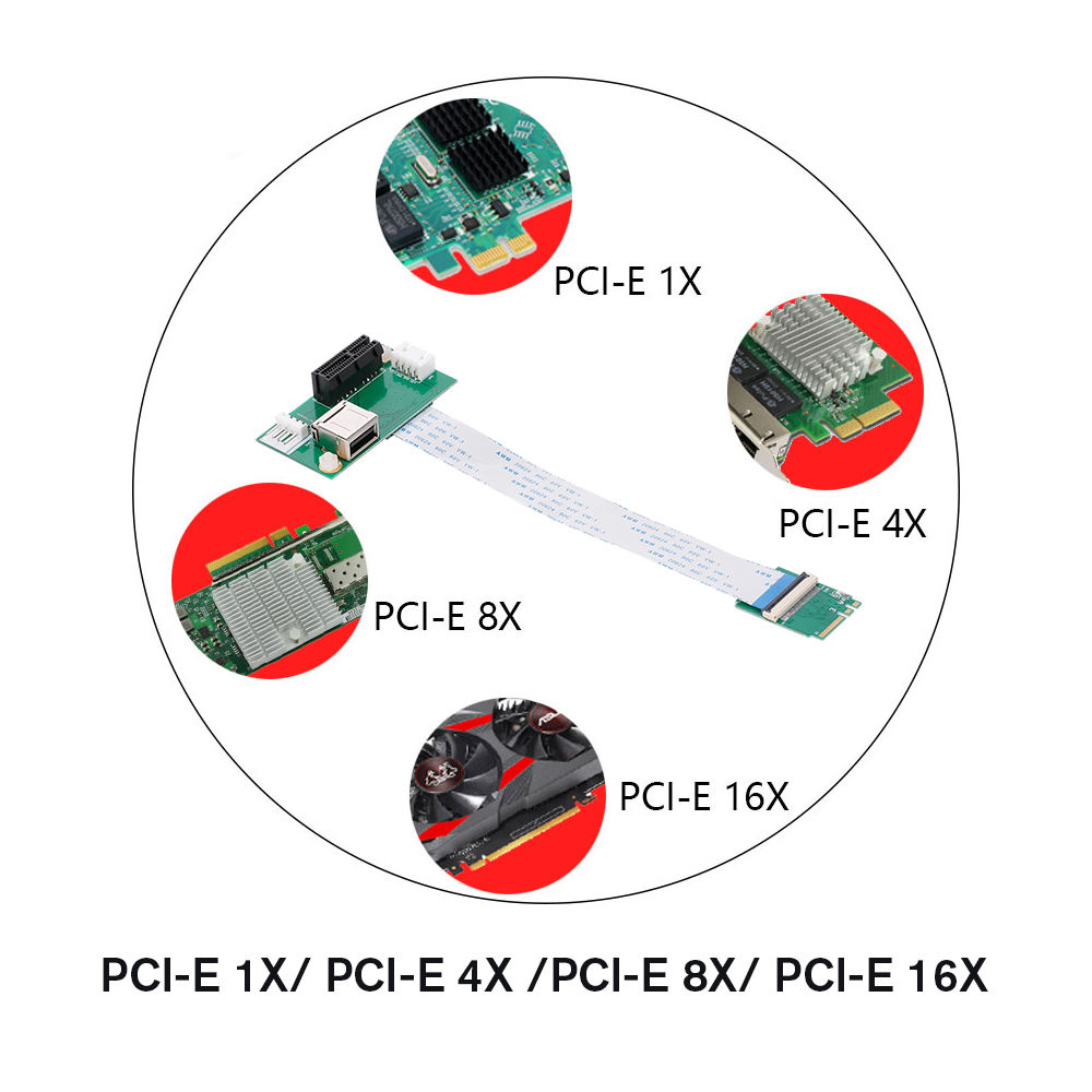 Thẻ Chuyển Đổi Dây Nối Mini PCIe Sang PCI-E Với Khe Cắm Dọc