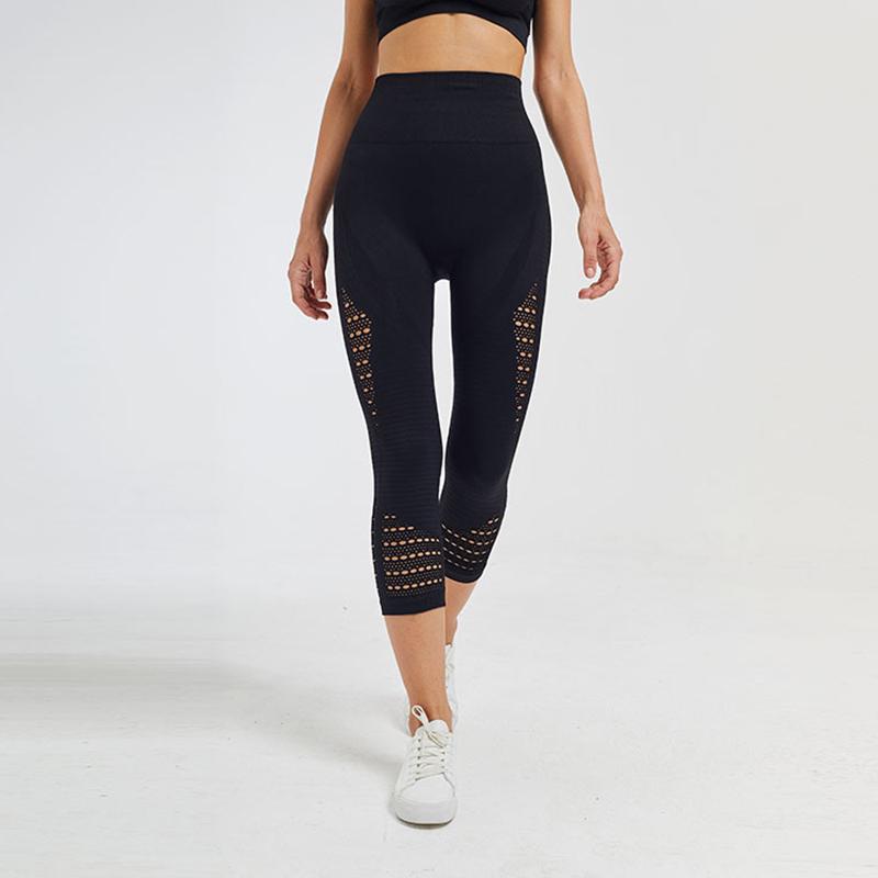 2021 Thể Thao Mới Tập Yoga Cao Cấp Năng Lượng Liền Mạch Tập Thể Hình Crop Quần Legging Nữ Thun Điều Khiển Tập Gym Chạy Bộ Thun